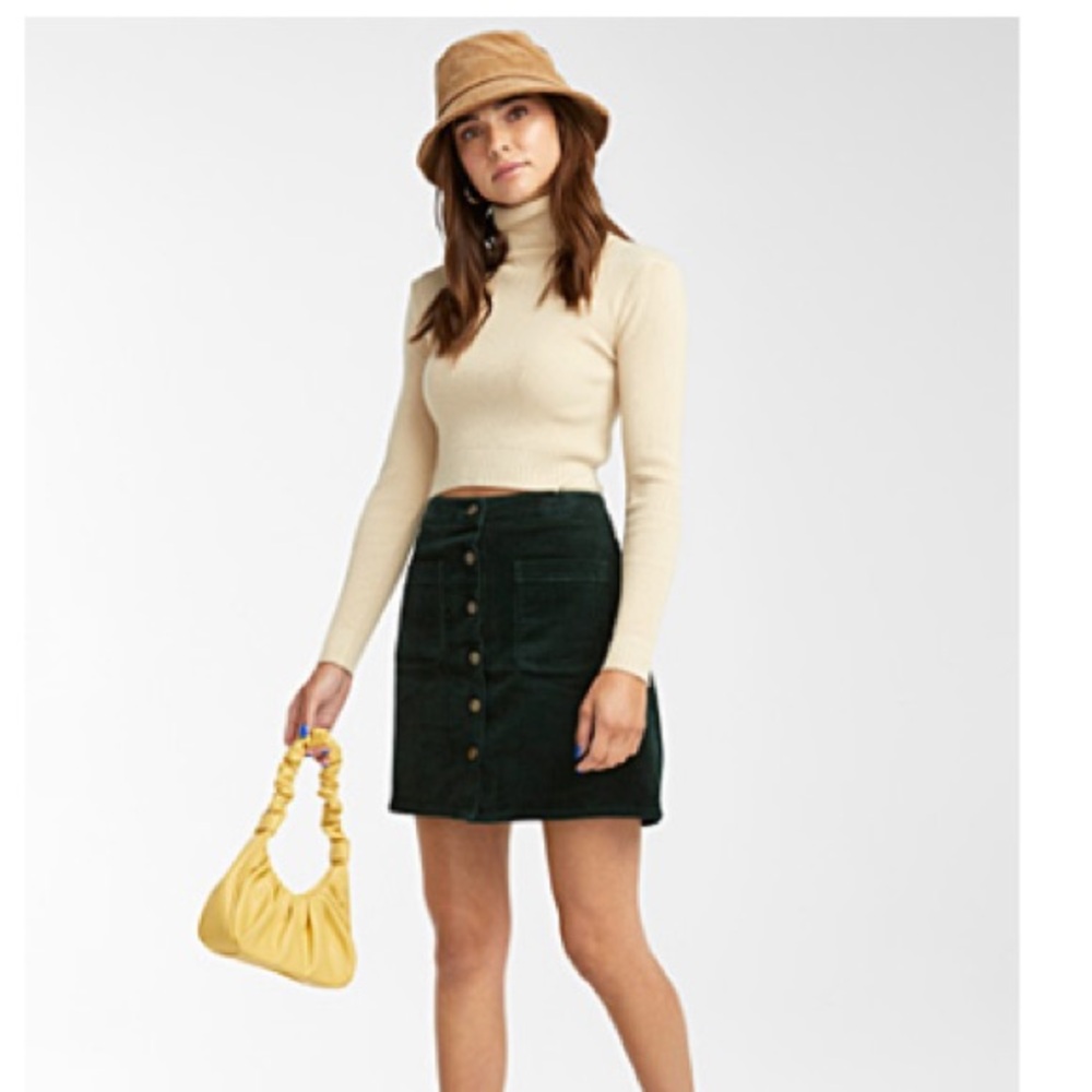 Simons Twik Dark Green Corduroy Skirt Organic cotton size Medium